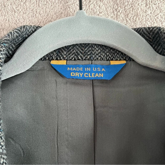 Vintage Pendleton Suede & Tweed Sport Coat/Suit Jacket/Blazer-Gray/Black-Mens 44 - Picture 2 of 12
